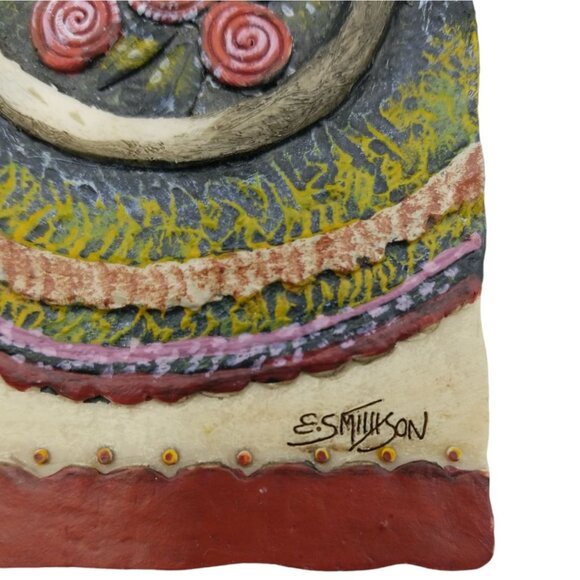 E. Smithson Cat Wall Art Plaque Set - Whimsical Feline Decor With Stars & Flower - Picture 5 of 11